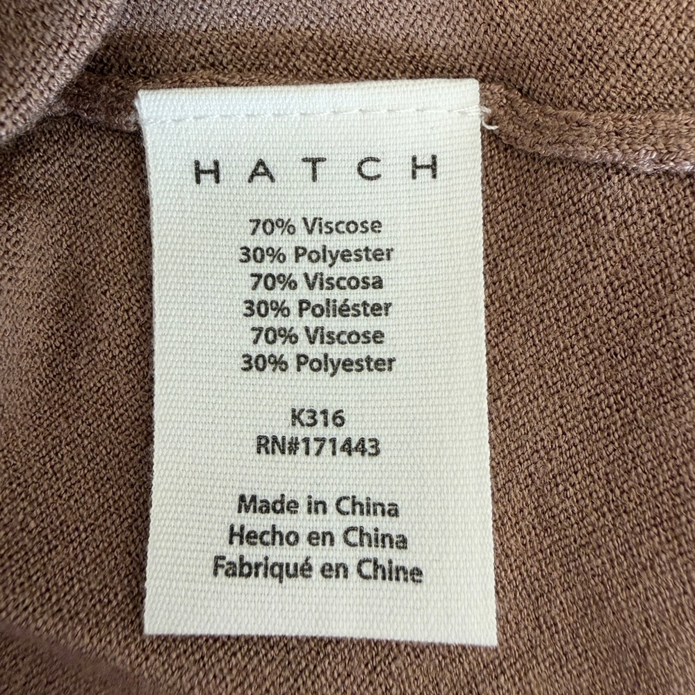 NWT Hatch Maternity The Softsculpt Knit Long Sleeve Tee, Mocha, SIZE: 3 - Picture 7 of 14